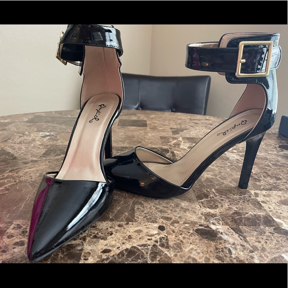 Qupid Patent Leather Heels